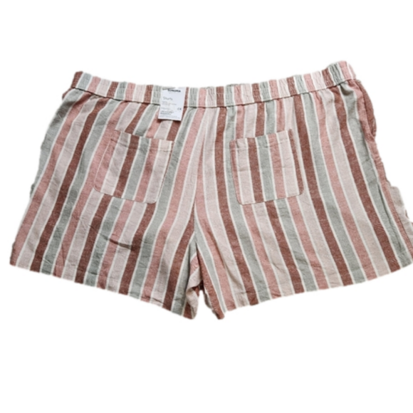 Size 4X Shorts Linen blend Boyfriend cut Pockets Elastic waistband SONOMA NWT - Picture 6 of 16